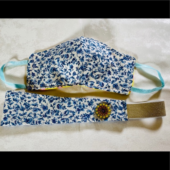Facemask with filter pocket headband set - Picture 1 of 7
